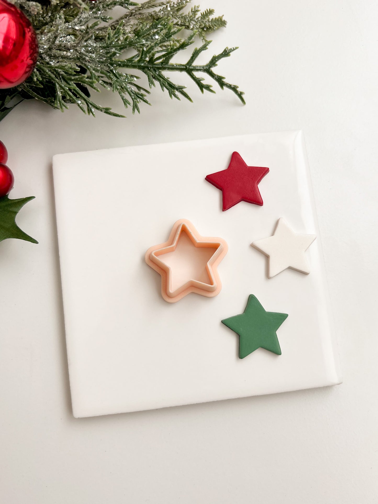 Christmas Tree Star Clay Cutter | Christmas Tree Star Polymer Clay Cutter for DIY Holiday Earrings Festive Jewelry and Handmade Christmas Accessories