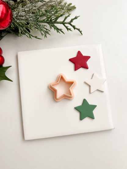 Christmas Tree Star Clay Cutter | Christmas Tree Star Polymer Clay Cutter for DIY Holiday Earrings Festive Jewelry and Handmade Christmas Accessories