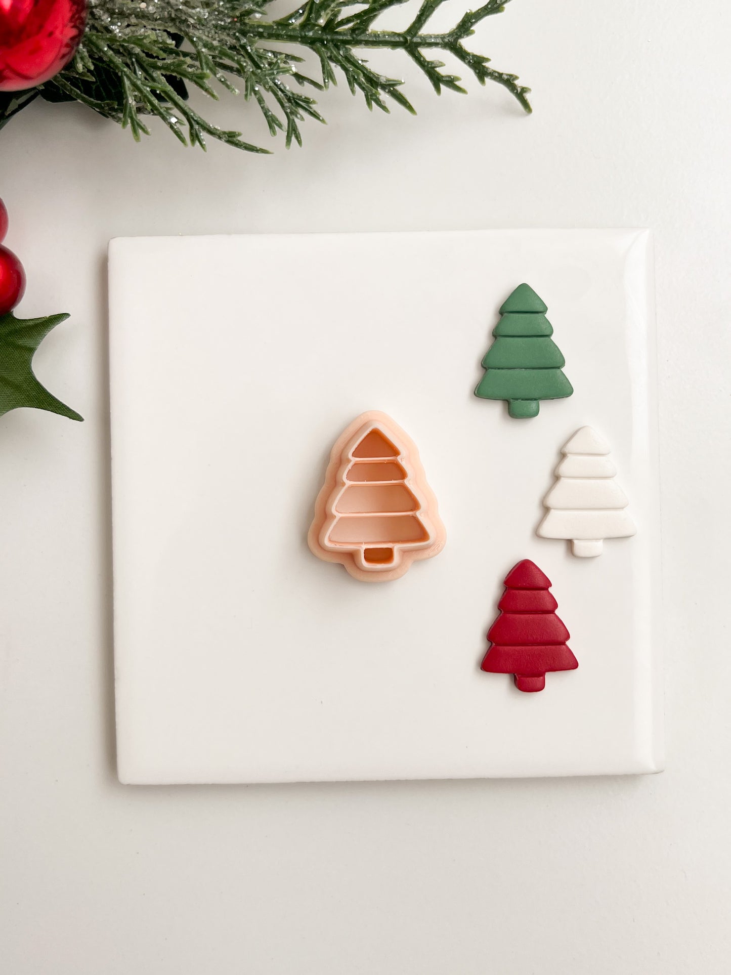 Christmas Tree No. 5 Clay Cutter | Christmas Tree No. 5 Polymer Clay Cutter for DIY Holiday Earrings Winter-Themed Jewelry and Handmade Seasonal Accessories