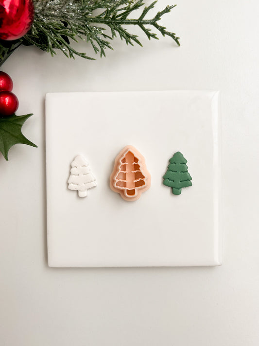Rustic Tree Clay Cutter | Rustic Tree Polymer Clay Cutter for DIY Christmas Earrings Nature-Themed Jewelry and Handmade Seasonal Accessories