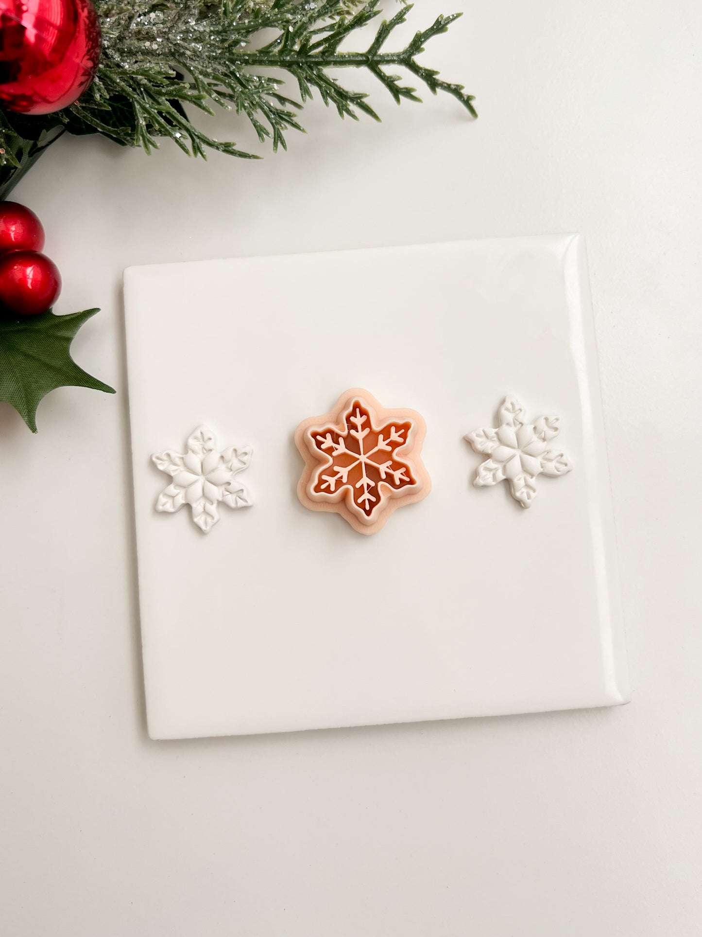 Snowflake No. 3 Clay Cutter | Snowflake No. 3 Polymer Clay Cutter for DIY Frosty Earrings Holiday Jewelry and Handmade Winter Accessories