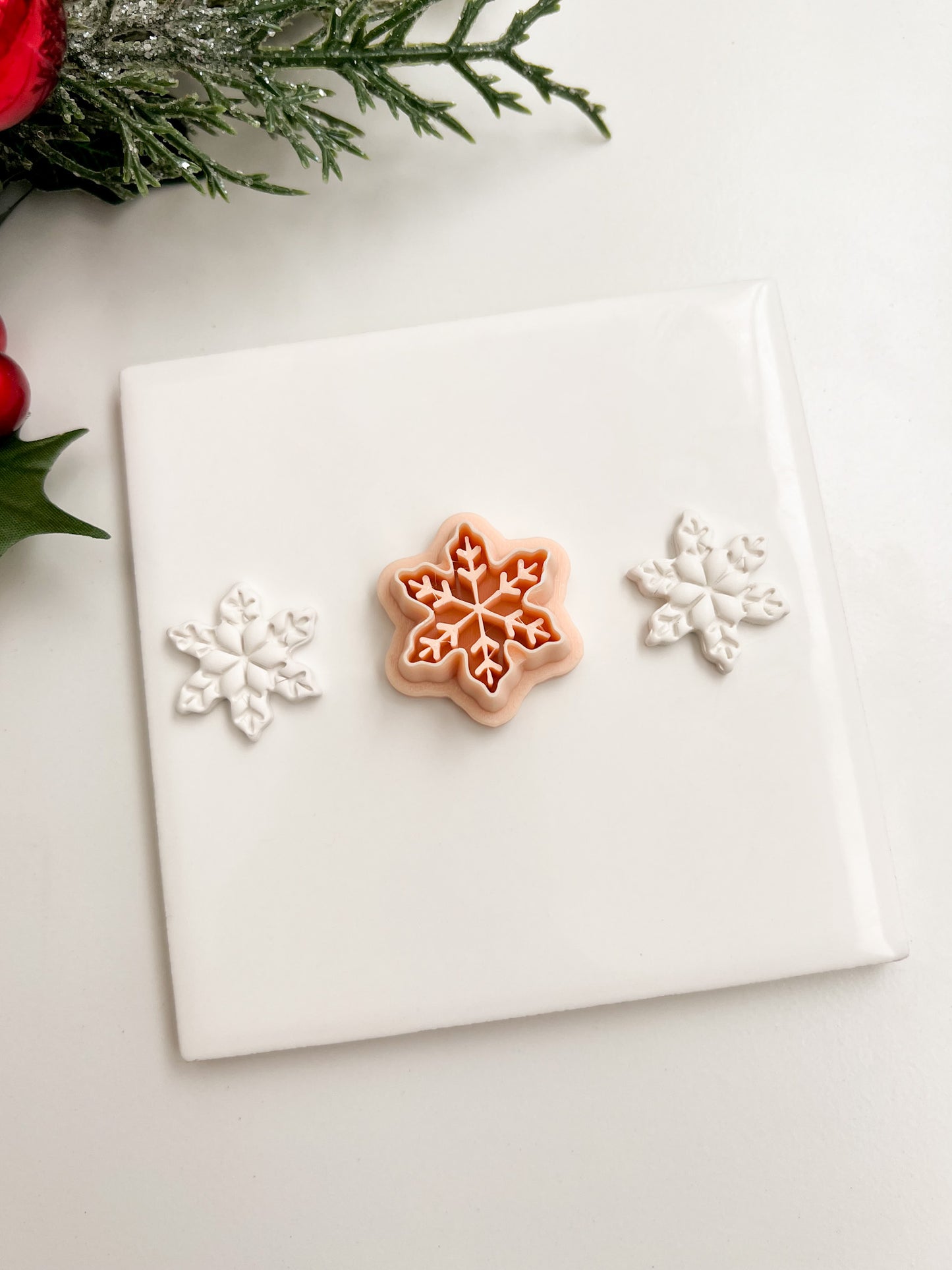 Snowflake No. 3 Clay Cutter | Snowflake No. 3 Polymer Clay Cutter for DIY Frosty Earrings Holiday Jewelry and Handmade Winter Accessories