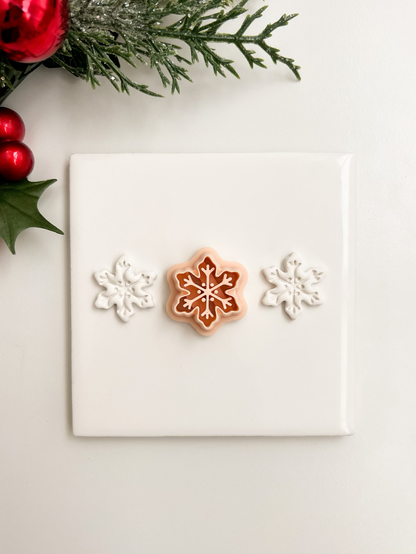 Snowflake No. 4 Clay Cutter | Snowflake No. 4 Polymer Clay Cutter for DIY Christmas Earrings Snowflake Jewelry and Handmade Festive Accessories