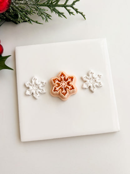 Snowflake No. 4 Clay Cutter | Snowflake No. 4 Polymer Clay Cutter for DIY Christmas Earrings Snowflake Jewelry and Handmade Festive Accessories