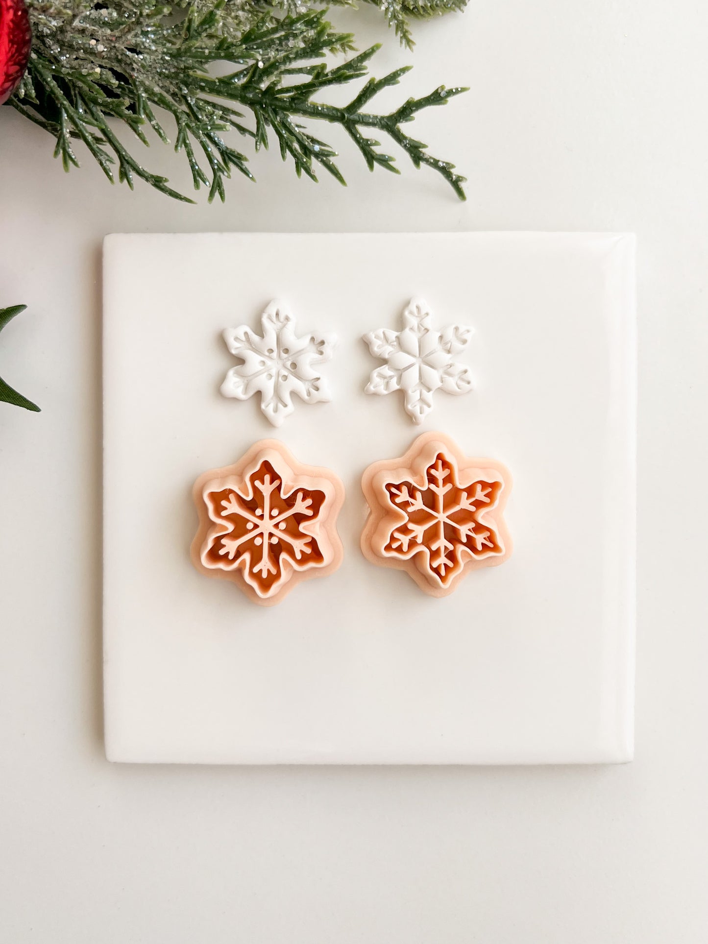 Snowflake Set No. 2 Clay Cutter | Snowflake Set No. 2 Polymer Clay Cutter for DIY Snowflake Earrings Holiday Jewelry and Handmade Christmas Accessories