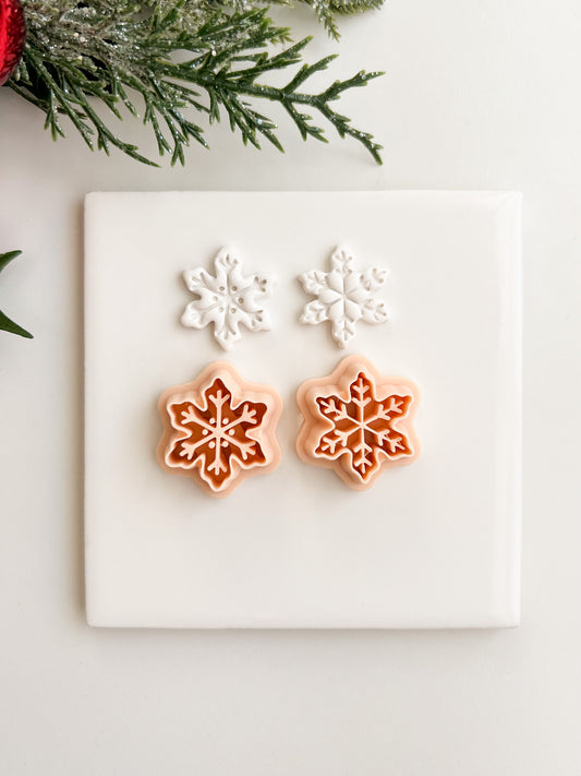 Snowflake Set No. 2 Clay Cutter | Snowflake Set No. 2 Polymer Clay Cutter for DIY Snowflake Earrings Holiday Jewelry and Handmade Christmas Accessories