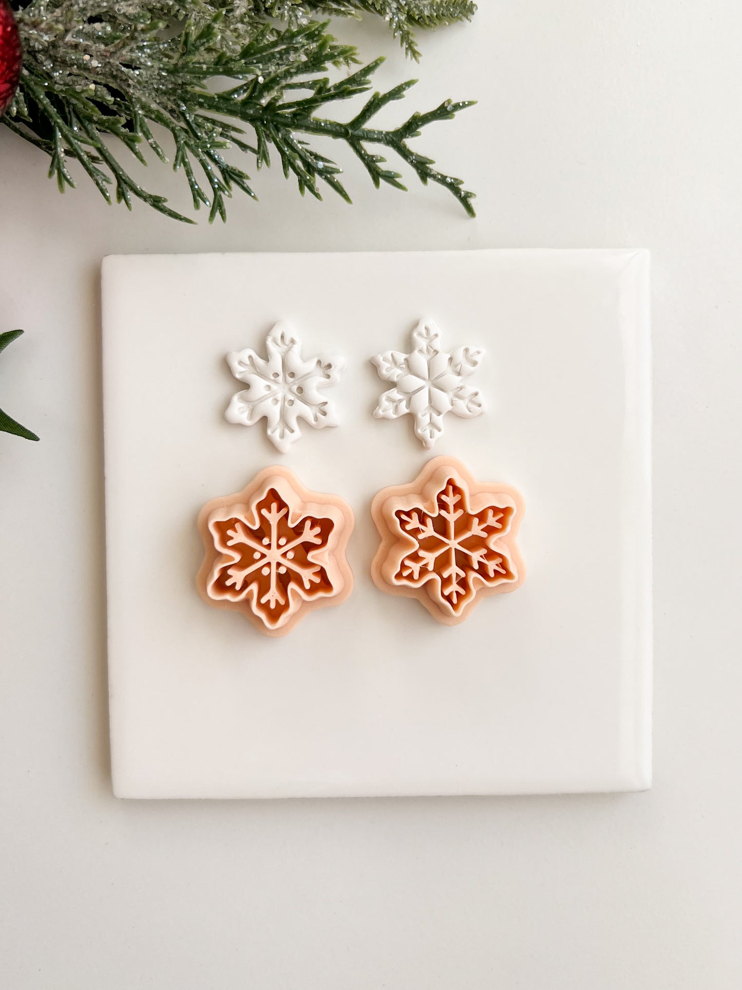 Snowflake Set No. 2 Clay Cutter | Snowflake Set No. 2 Polymer Clay Cutter for DIY Snowflake Earrings Holiday Jewelry and Handmade Christmas Accessories
