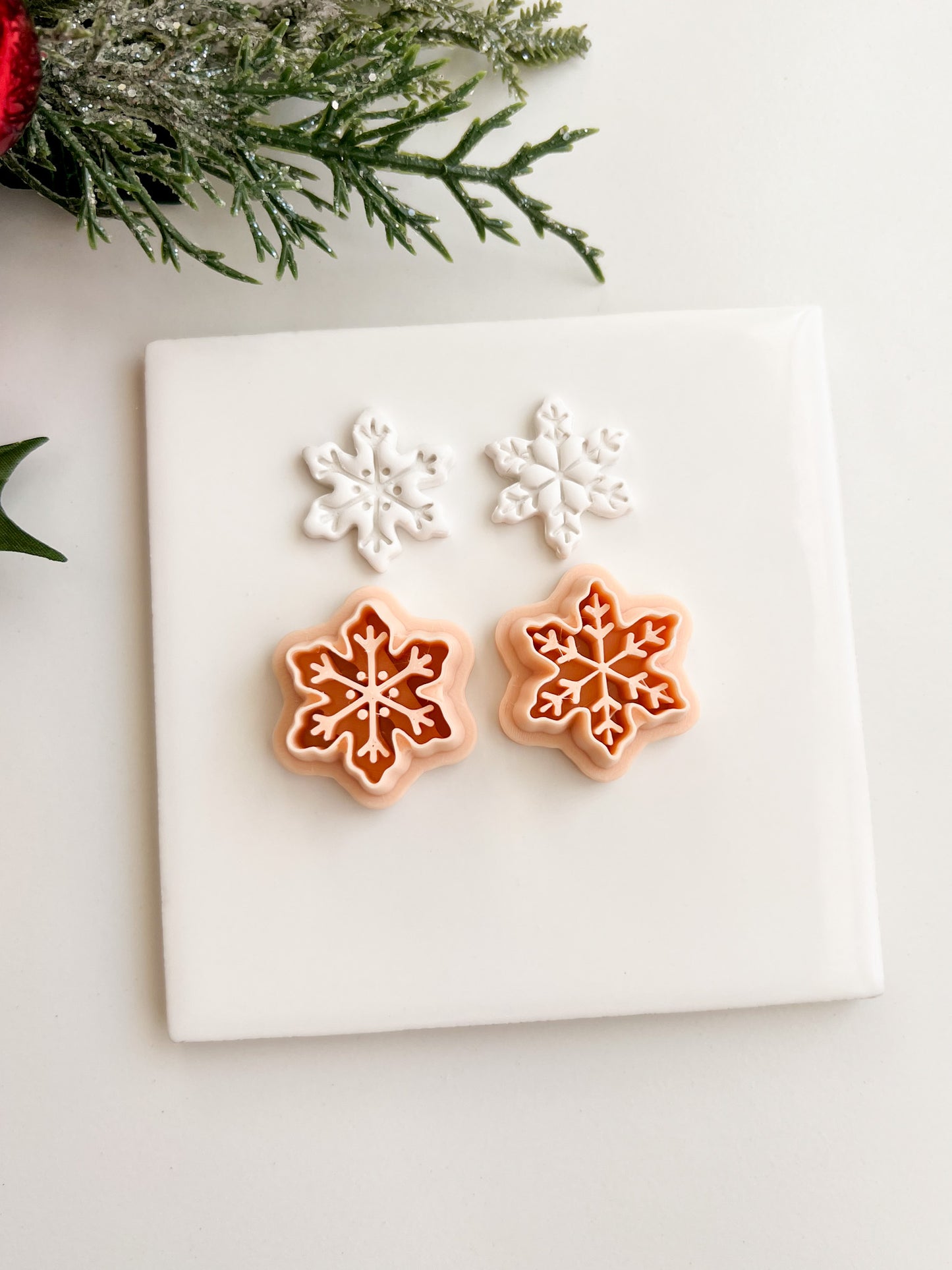 Snowflake Set No. 2 Clay Cutter | Snowflake Set No. 2 Polymer Clay Cutter for DIY Snowflake Earrings Holiday Jewelry and Handmade Christmas Accessories
