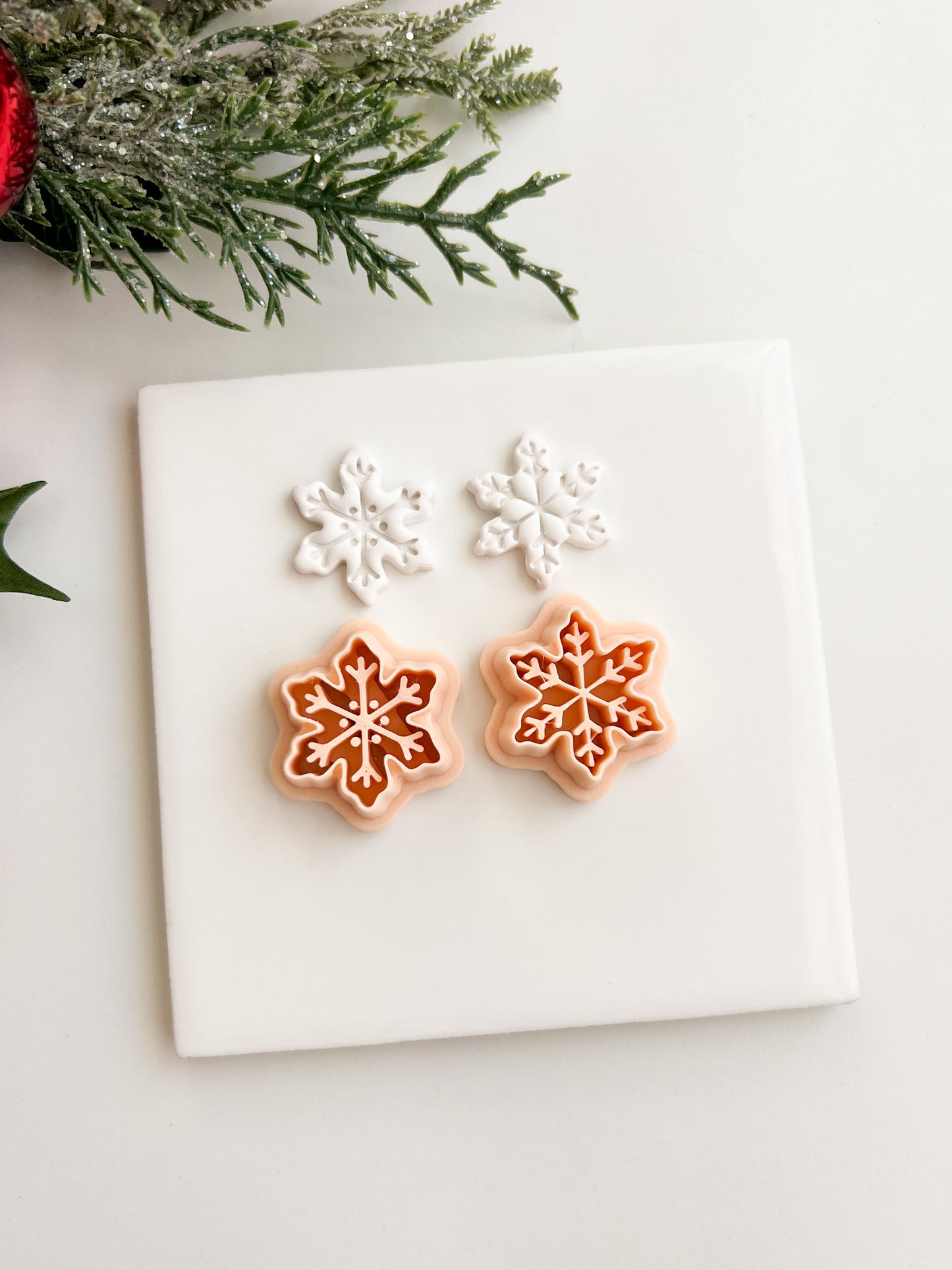 Snowflake Set No. 2 Clay Cutter | Snowflake Set No. 2 Polymer Clay Cutter for DIY Snowflake Earrings Holiday Jewelry and Handmade Christmas Accessories