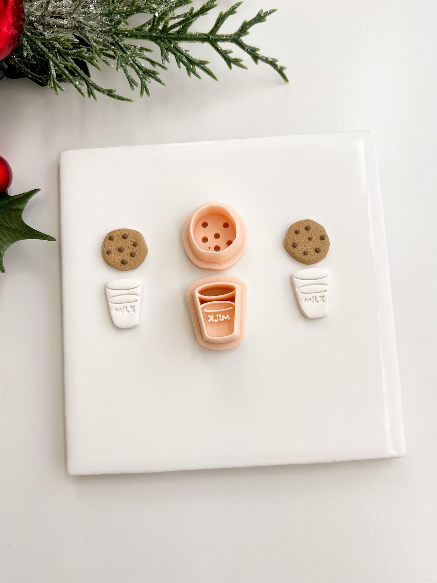 Milk and Cookies Clay Cutter | Milk and Cookies Polymer Clay Cutter for DIY Dessert Earrings Pastry Jewelry and Handmade Bakery Accessories