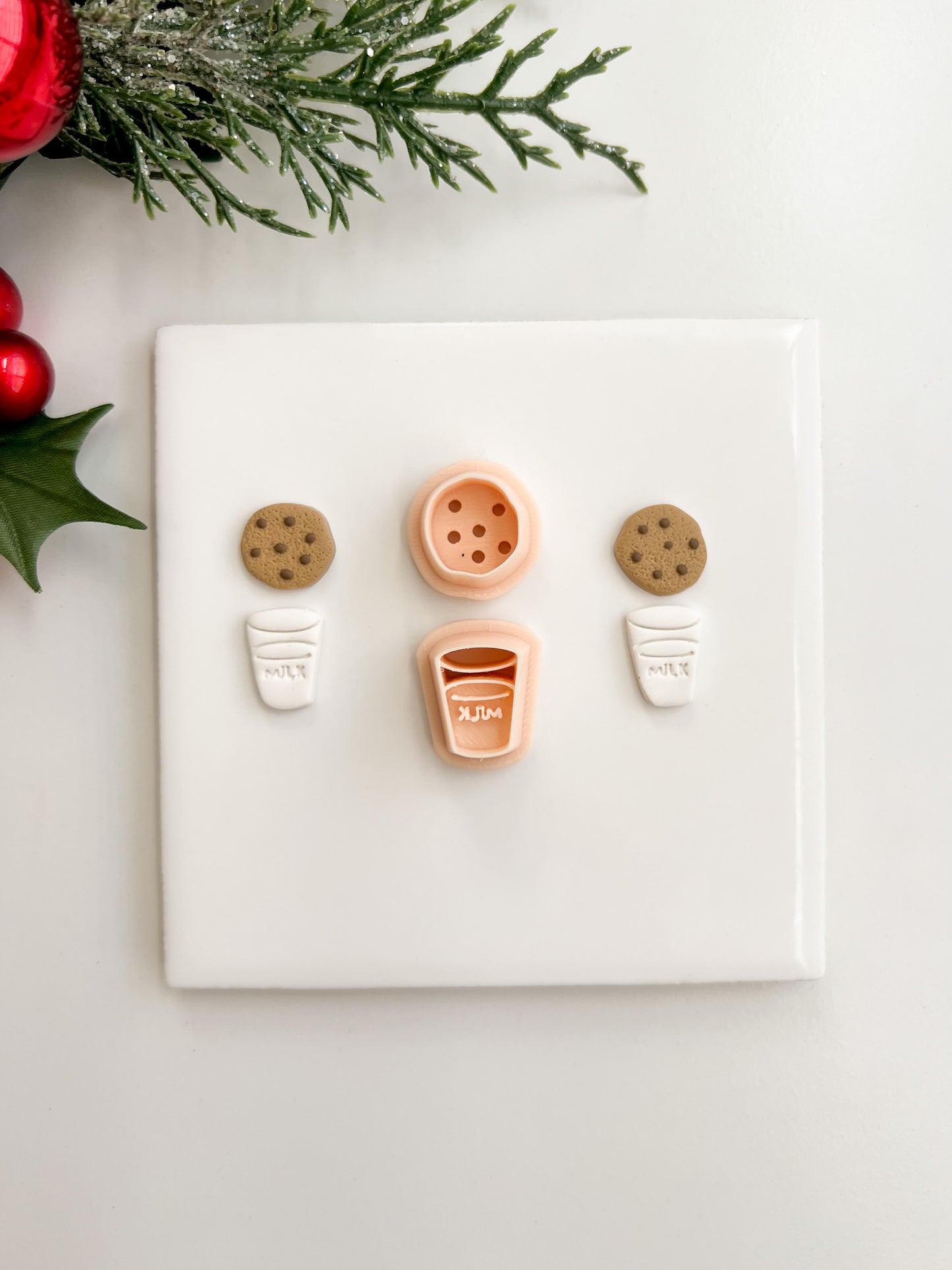 Milk and Cookies Clay Cutter | Milk and Cookies Polymer Clay Cutter for DIY Dessert Earrings Pastry Jewelry and Handmade Bakery Accessories