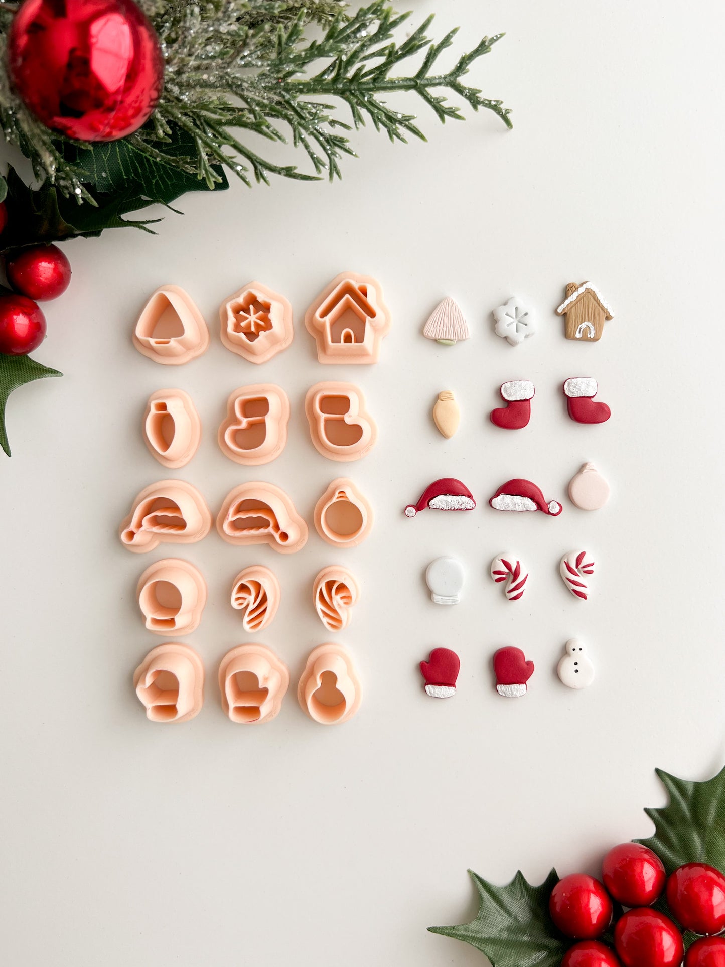 Mega Christmas Stud Pack Clay Cutters | Mega Christmas Stud Pack Polymer Clay Cutters for DIY Holiday Earrings Christmas-Themed Jewelry and Handmade Festive Accessories