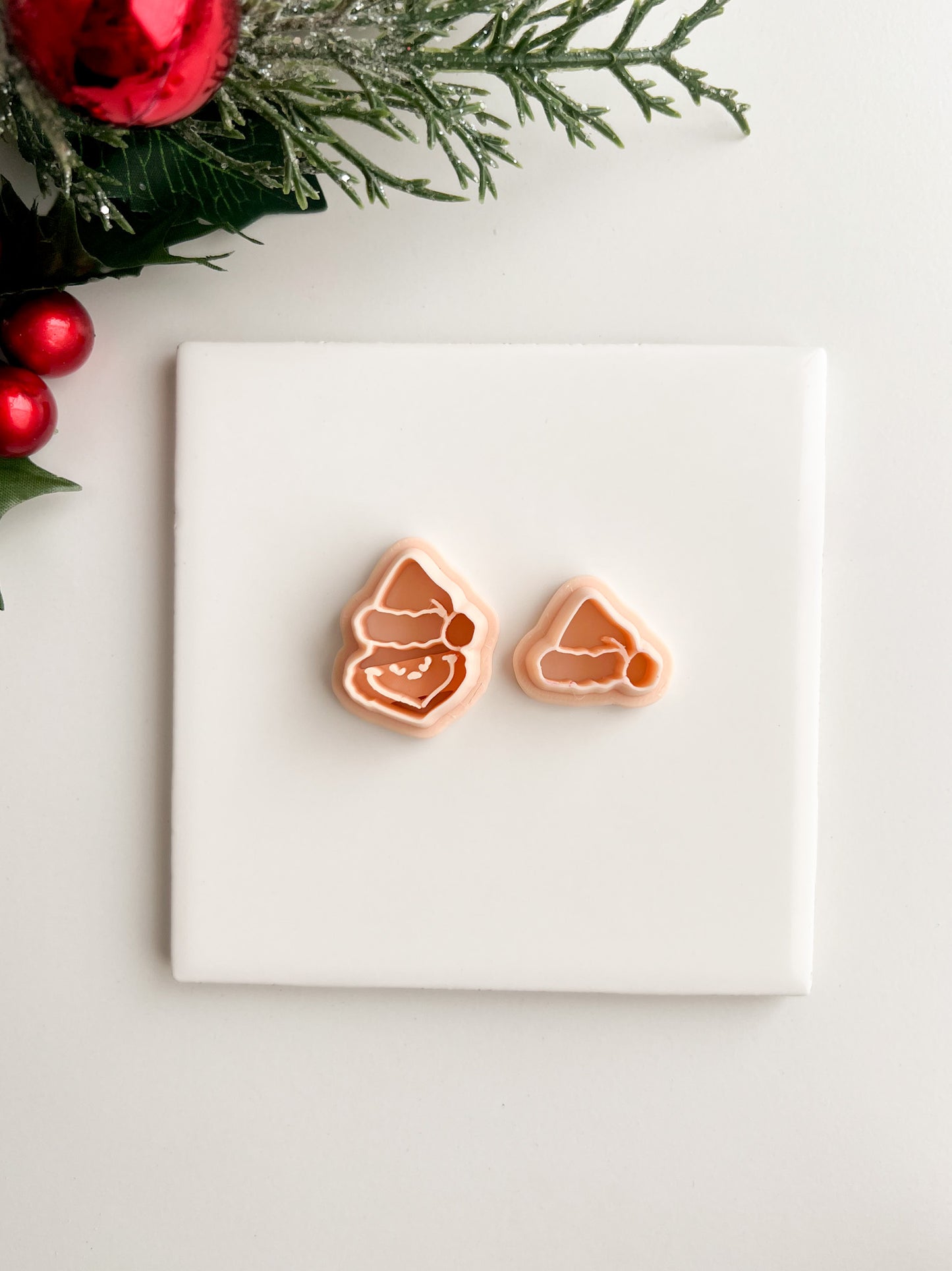 Grinch Head Set Clay Cutter | Grinch Head Set Polymer Clay Cutter for DIY Christmas Earrings Holiday-Themed Jewelry and Handmade Festive Accessories
