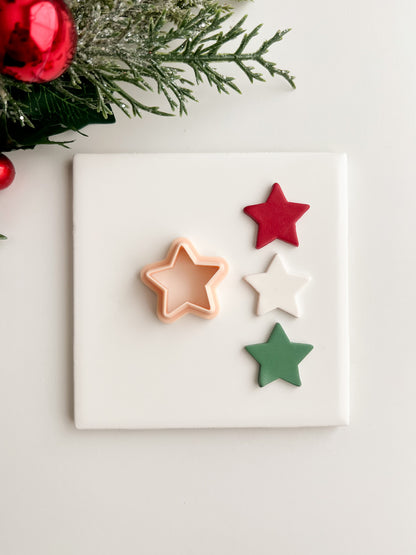 Christmas Tree Star Clay Cutter | Christmas Tree Star Polymer Clay Cutter for DIY Holiday Earrings Festive Jewelry and Handmade Christmas Accessories