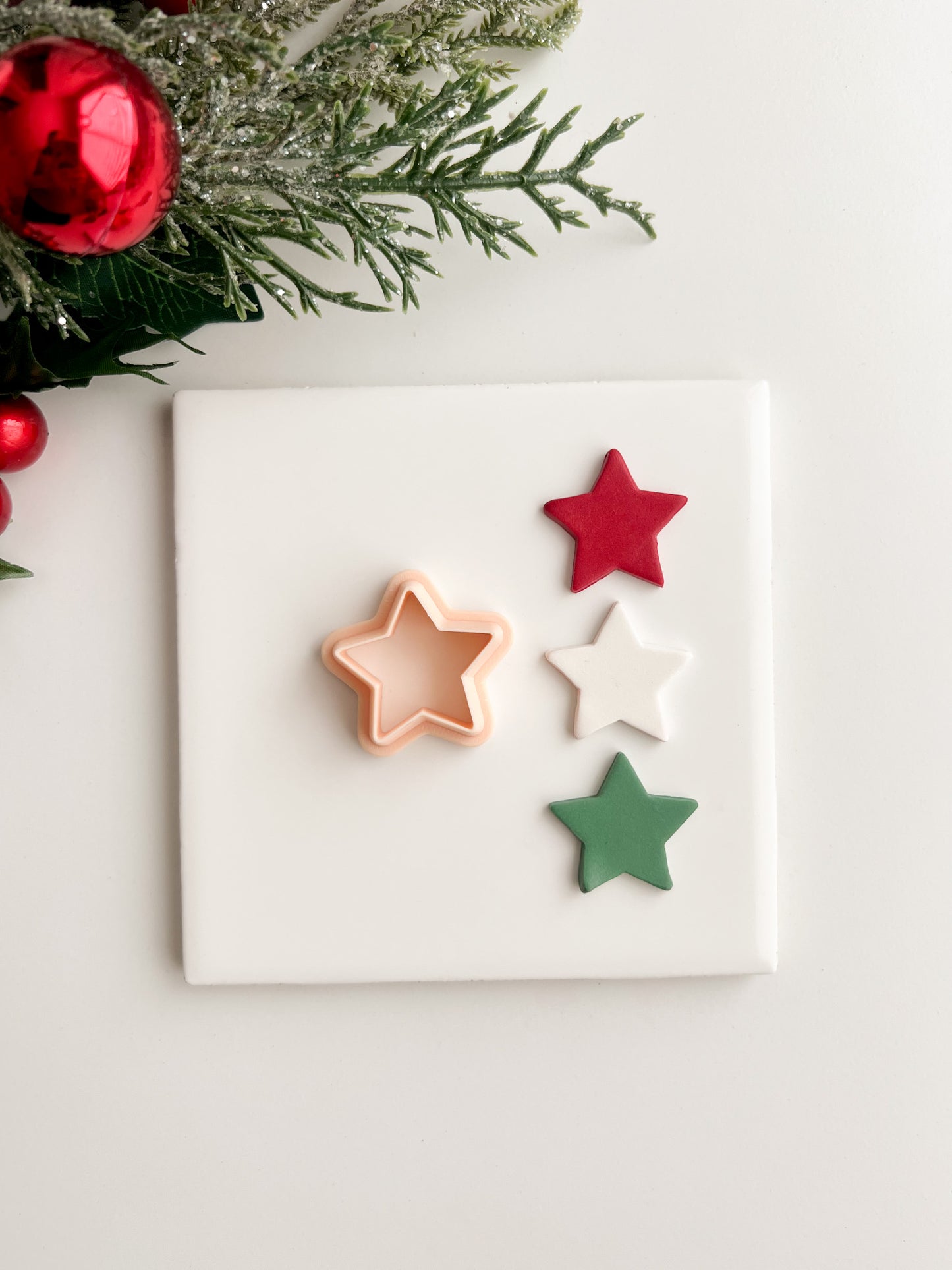 Christmas Tree Star Clay Cutter | Christmas Tree Star Polymer Clay Cutter for DIY Holiday Earrings Festive Jewelry and Handmade Christmas Accessories