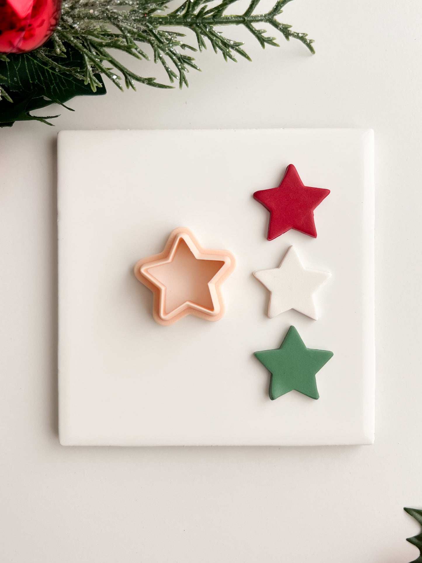 Christmas Tree Star Clay Cutter | Christmas Tree Star Polymer Clay Cutter for DIY Holiday Earrings Festive Jewelry and Handmade Christmas Accessories