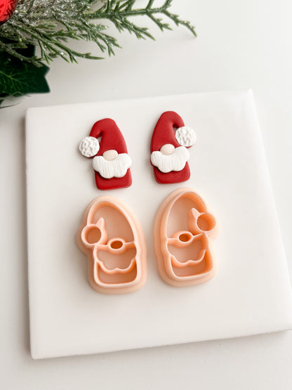 Gnome No. 1 Clay Cutter | Gnome Polymer Clay Cutter for DIY Earrings Garden Gnome-Themed Crafts and Handmade Jewelry