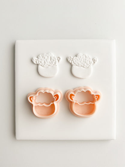 Lamb Set Clay Cutter | Lamb Set Polymer Clay Cutter for DIY Farm Earrings Cute Jewelry and Handmade Country Accessories