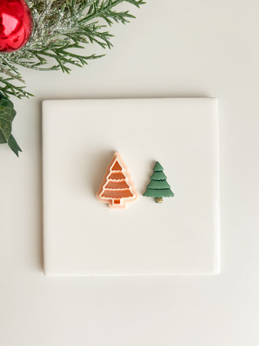 Wavy Tree Clay Cutter | Wavy Tree Polymer Clay Cutter for DIY Holiday Earrings Festive Jewelry and Handmade Christmas Accessories