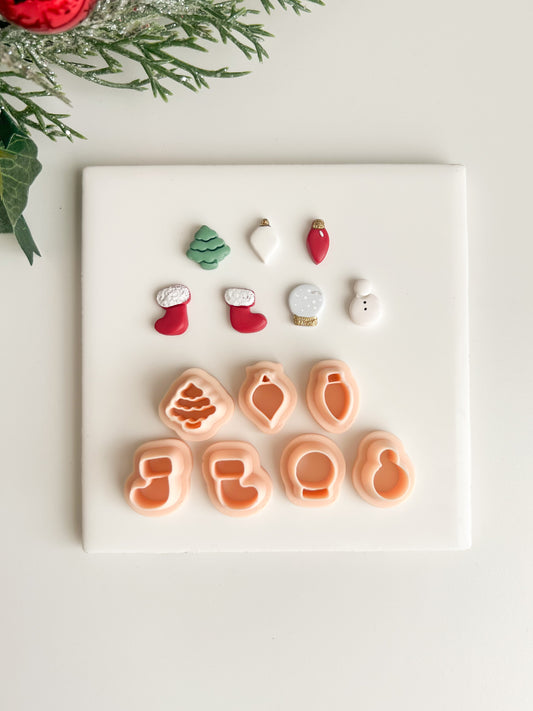 Seasonal Stud Pack No. 1 Clay Cutter | Seasonal Stud Pack No. 1 Polymer Clay Cutter Set for DIY Holiday Earrings Festive Jewelry and Handmade Seasonal Accessories