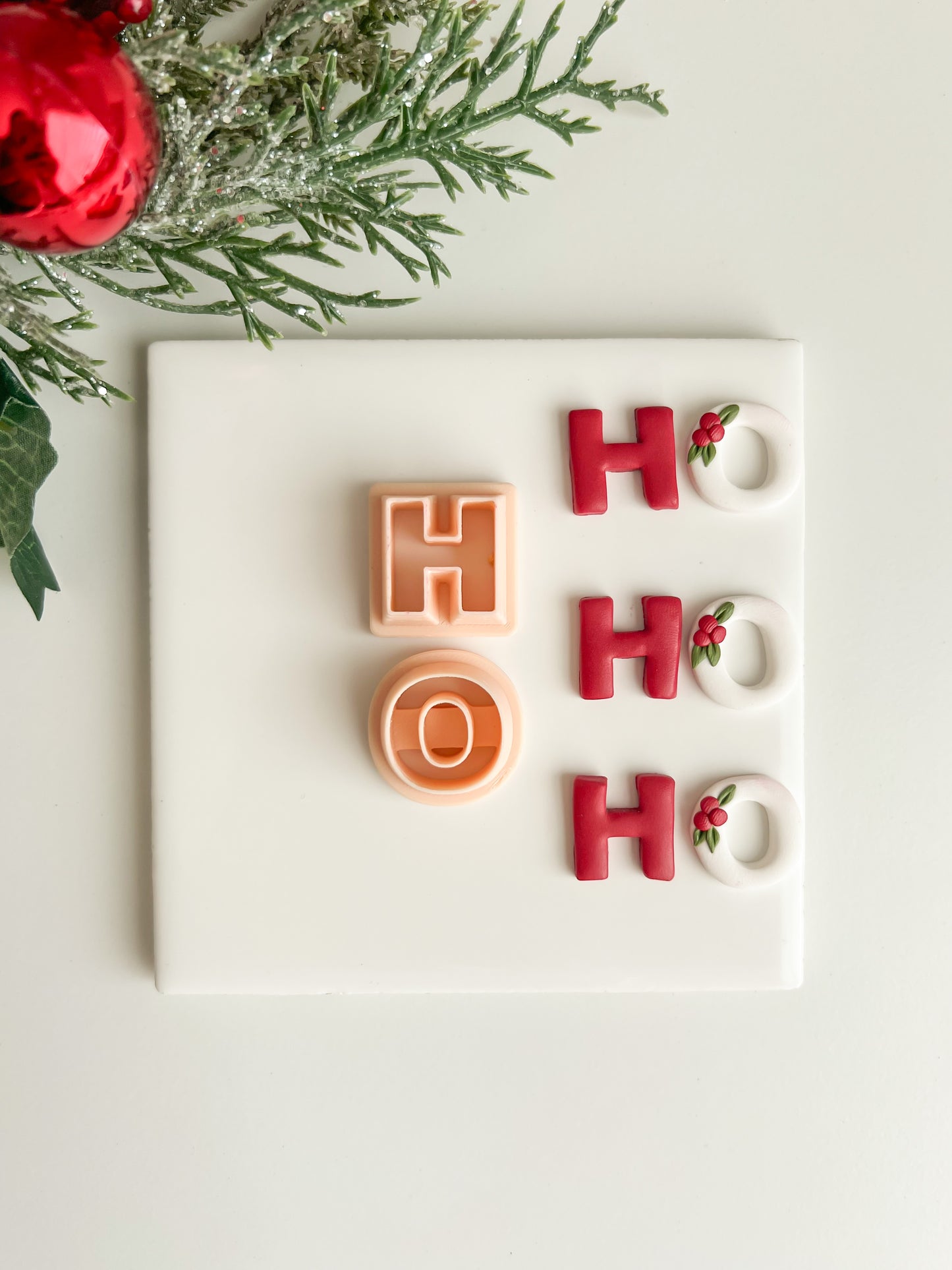Ho Ho Letters Clay Cutter | Ho Ho Letters Polymer Clay Cutter for DIY Christmas Earrings Holiday Jewelry and Handmade Festive Accessories
