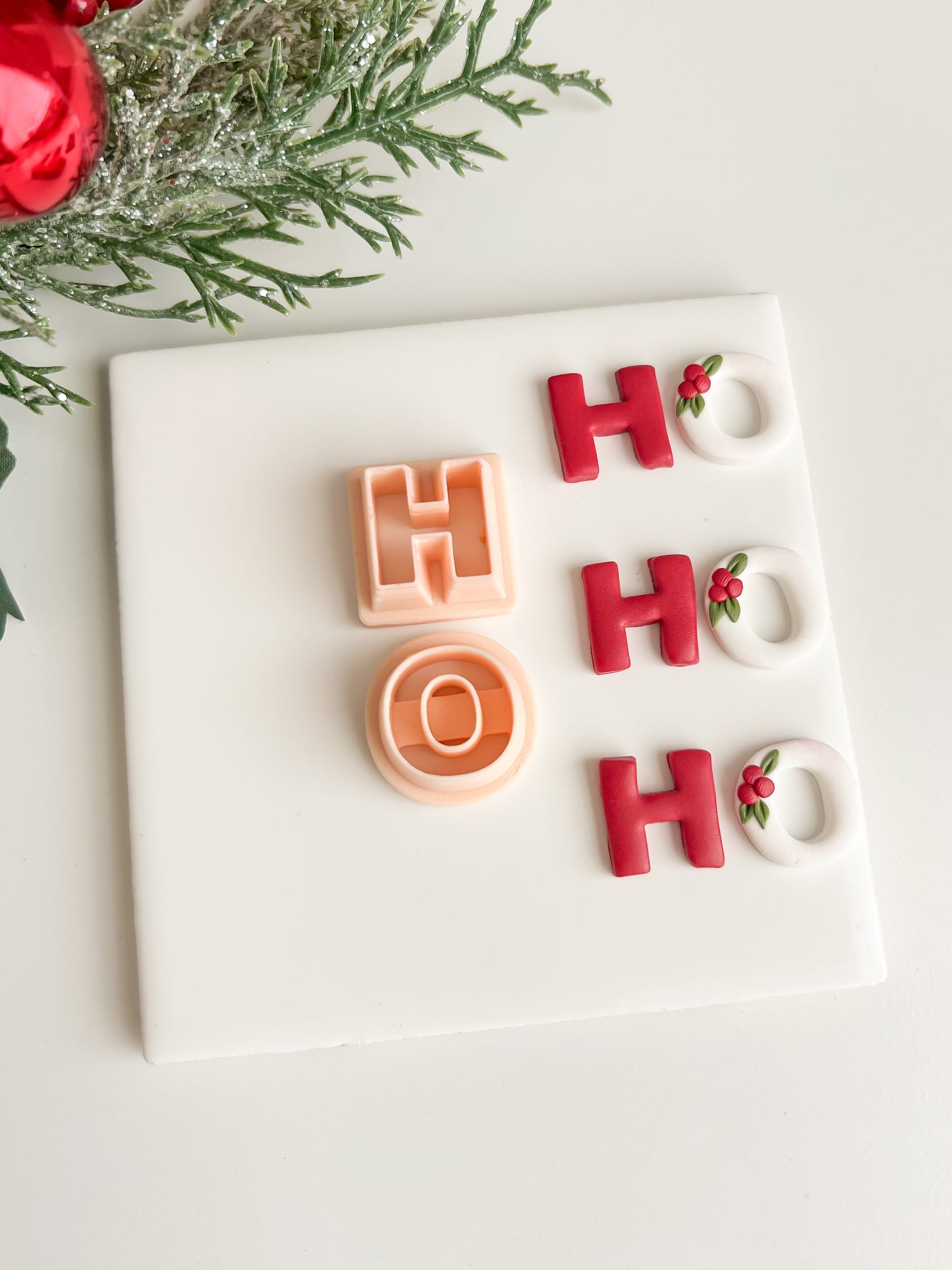 Ho Ho Letters Clay Cutter | Ho Ho Letters Polymer Clay Cutter for DIY Christmas Earrings Holiday Jewelry and Handmade Festive Accessories