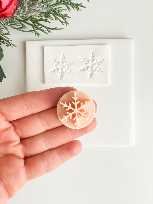 Snowflake Stamp Clay Cutter | Snowflake Stamp Polymer Clay Cutter for DIY Winter Earrings Frosty Jewelry and Handmade Seasonal Accessories