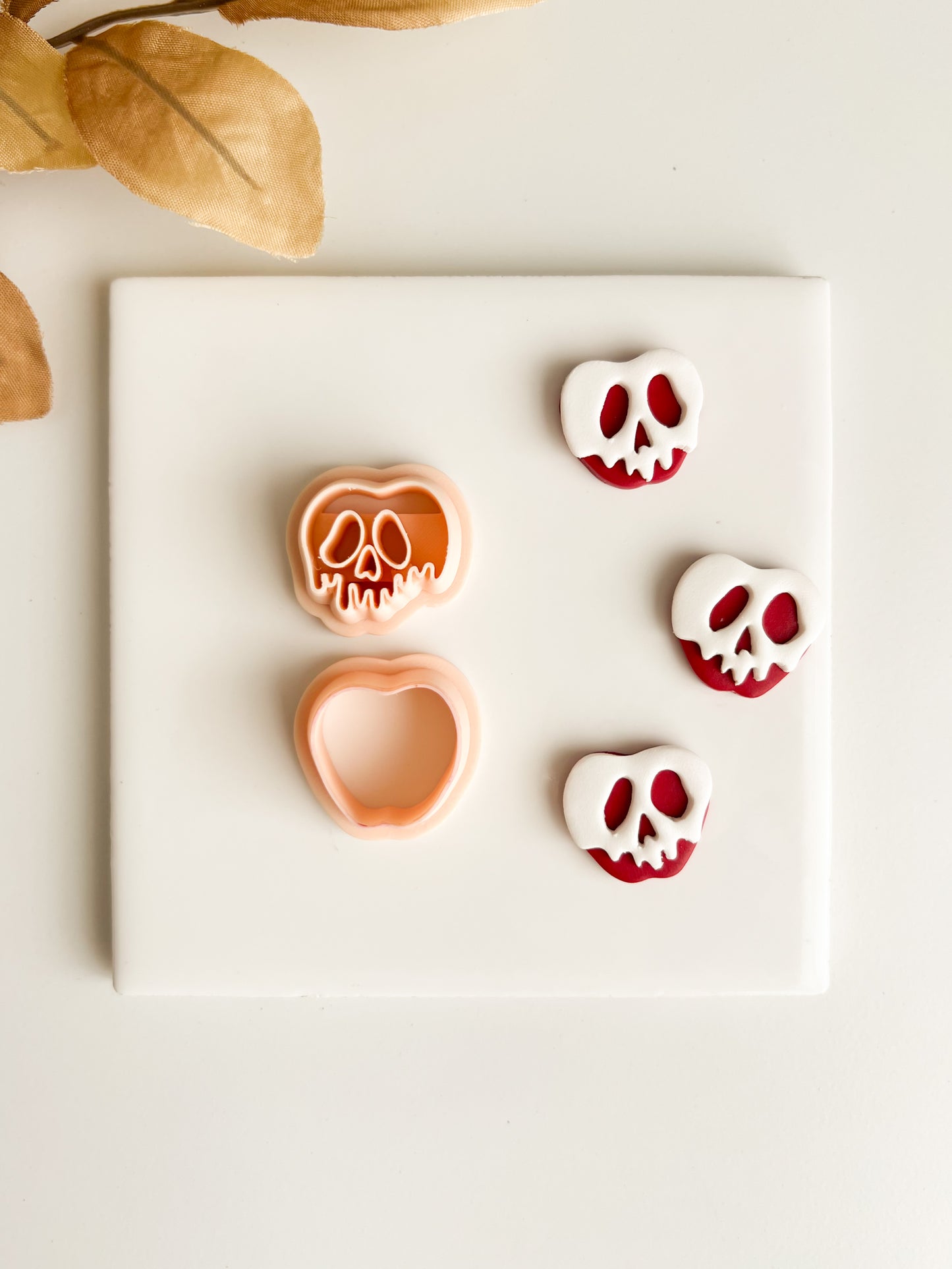 Poison Apple Clay Cutter | Poison Apple Polymer Clay Cutter for DIY Halloween Earrings Spooky Jewelry and Handmade Fairy Tale Accessories