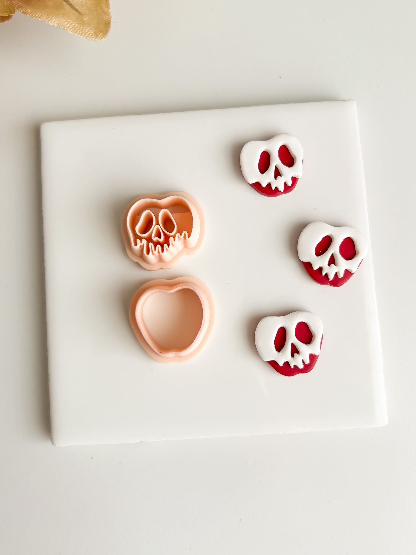 Poison Apple Clay Cutter | Poison Apple Polymer Clay Cutter for DIY Halloween Earrings Spooky Jewelry and Handmade Fairy Tale Accessories