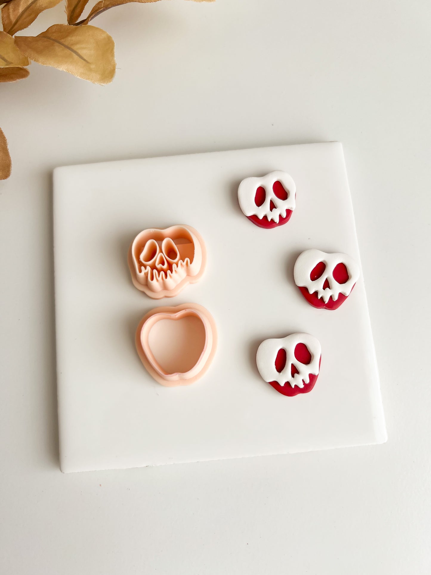 Poison Apple Clay Cutter | Poison Apple Polymer Clay Cutter for DIY Halloween Earrings Spooky Jewelry and Handmade Fairy Tale Accessories