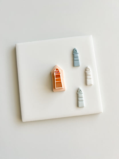 Lighthouse Clay Cutter | Lighthouse Polymer Clay Cutter for DIY Coastal Earrings Nautical Jewelry and Handmade Ocean Accessories