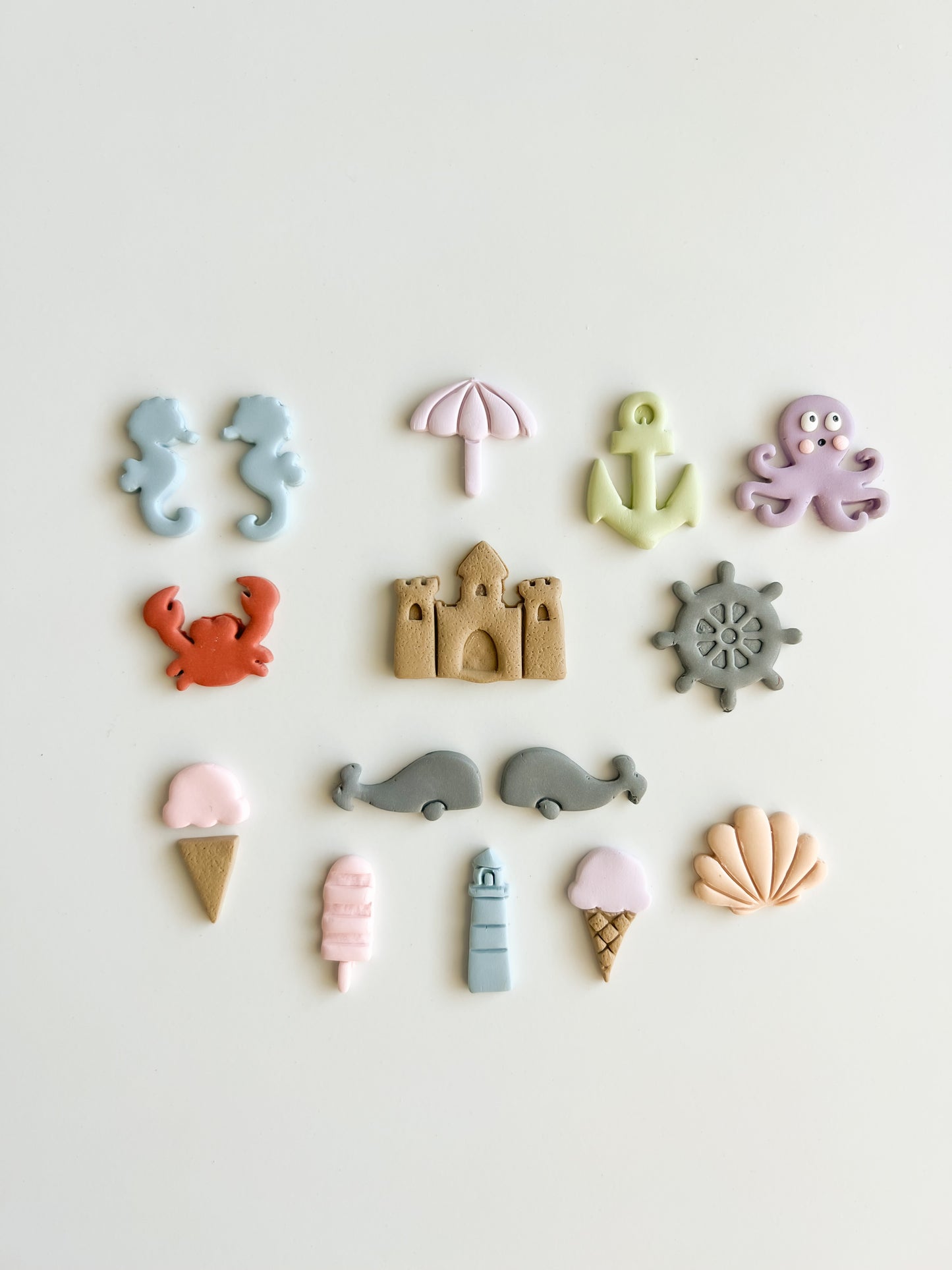 Summer Bundle (12 Pieces) Clay Cutters | Summer Bundle Polymer Clay Cutter Set for DIY Seasonal Earrings Beach-Themed Jewelry and Handmade Vacation Accessories