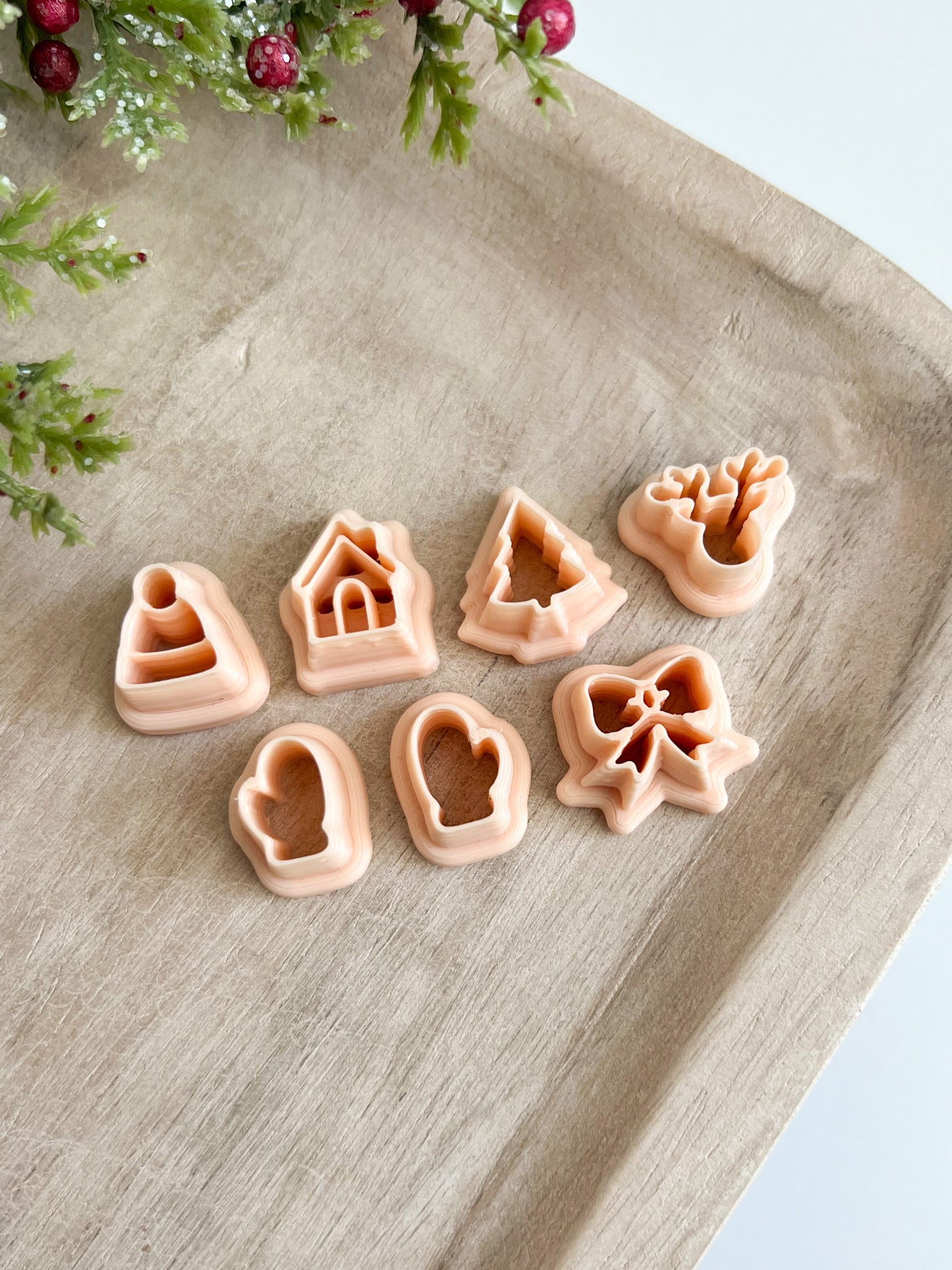 Christmas Stud Pack Clay Cutter | Christmas Stud Pack Polymer Clay Cutter Set for DIY Holiday Earrings Festive Jewelry and Seasonal Handmade Accessories