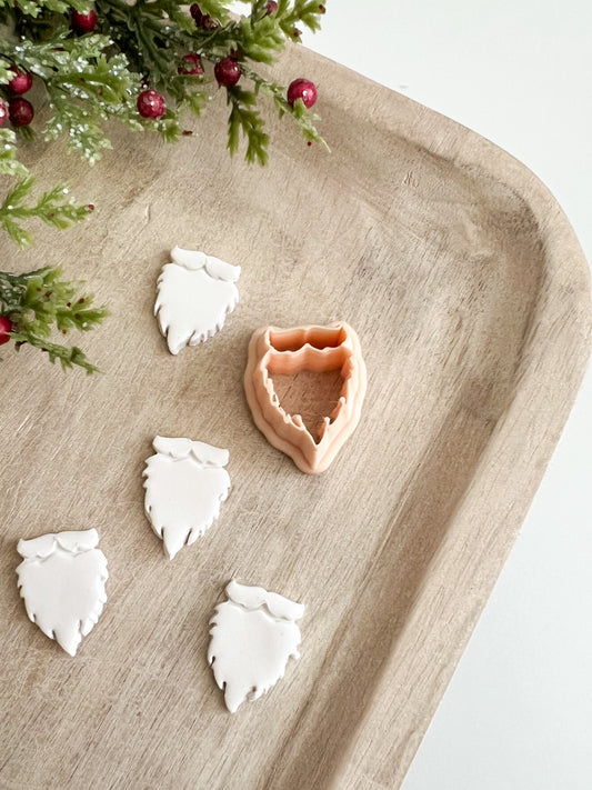 Santa Beard Clay Cutter | Santa Claus Beard Polymer Clay Cutter for Christmas Jewelry and Holiday Crafts