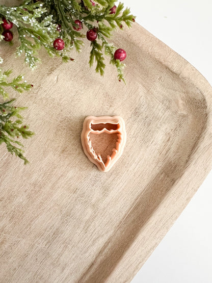 Santa Beard Clay Cutter | Santa Claus Beard Polymer Clay Cutter for Christmas Jewelry and Holiday Crafts