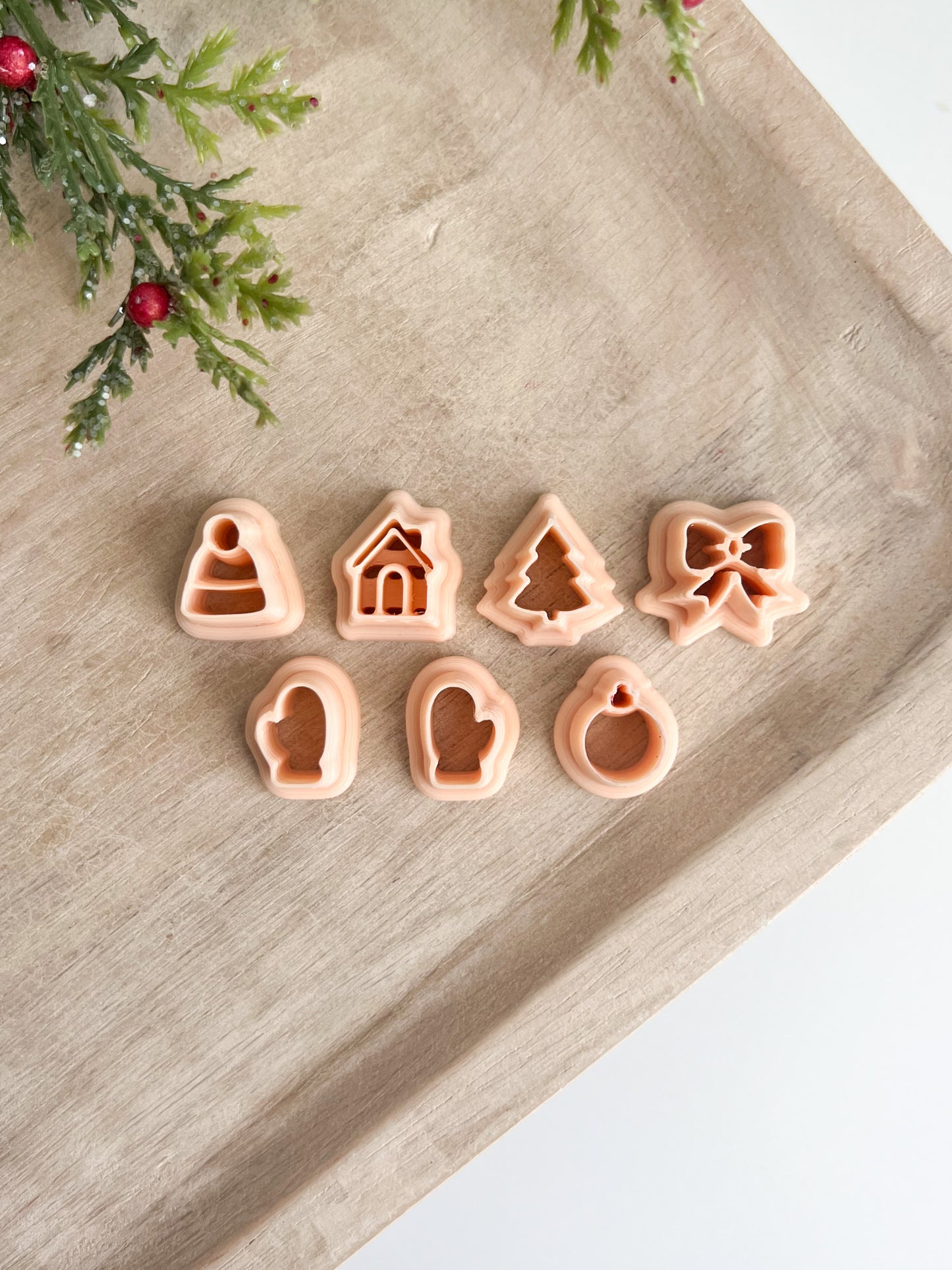 Christmas Stud Pack Clay Cutter | Christmas Stud Pack Polymer Clay Cutter Set for DIY Holiday Earrings Festive Jewelry and Seasonal Handmade Accessories