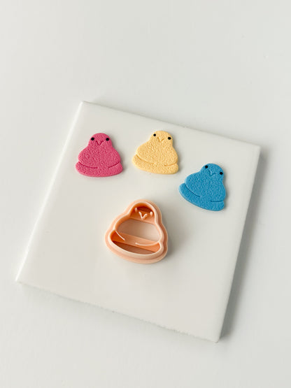 Chick Marshmellow Peep Clay Cutter | Chick Marshmallow Peep Polymer Clay Cutter for DIY Easter Earrings Cute Jewelry and Handmade Spring Accessories