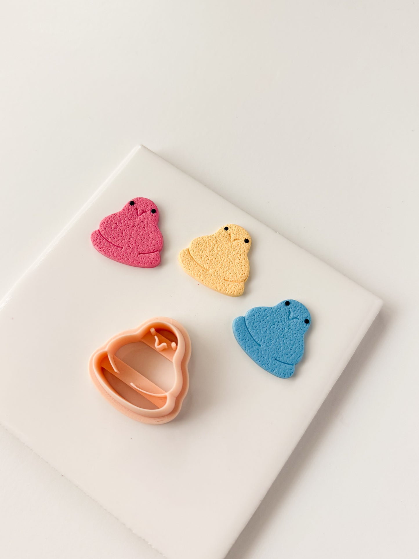 Chick Marshmellow Peep Clay Cutter | Chick Marshmallow Peep Polymer Clay Cutter for DIY Easter Earrings Cute Jewelry and Handmade Spring Accessories