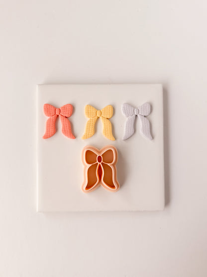Spring Bow No. 1 Clay Cutter | Spring Bow Polymer Clay Cutter for DIY Floral Earrings Elegant Jewelry and Handmade Spring Accessories