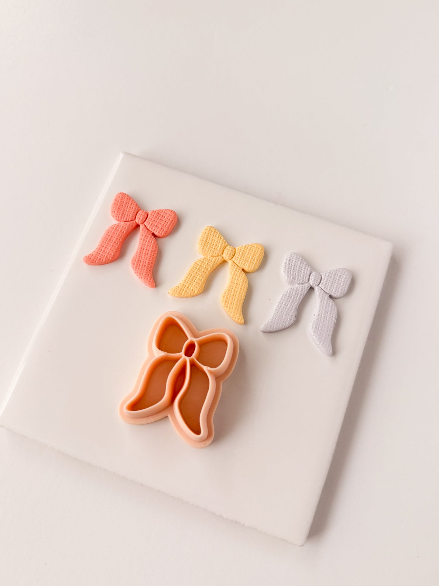 Spring Bow No. 1 Clay Cutter | Spring Bow Polymer Clay Cutter for DIY Floral Earrings Elegant Jewelry and Handmade Spring Accessories