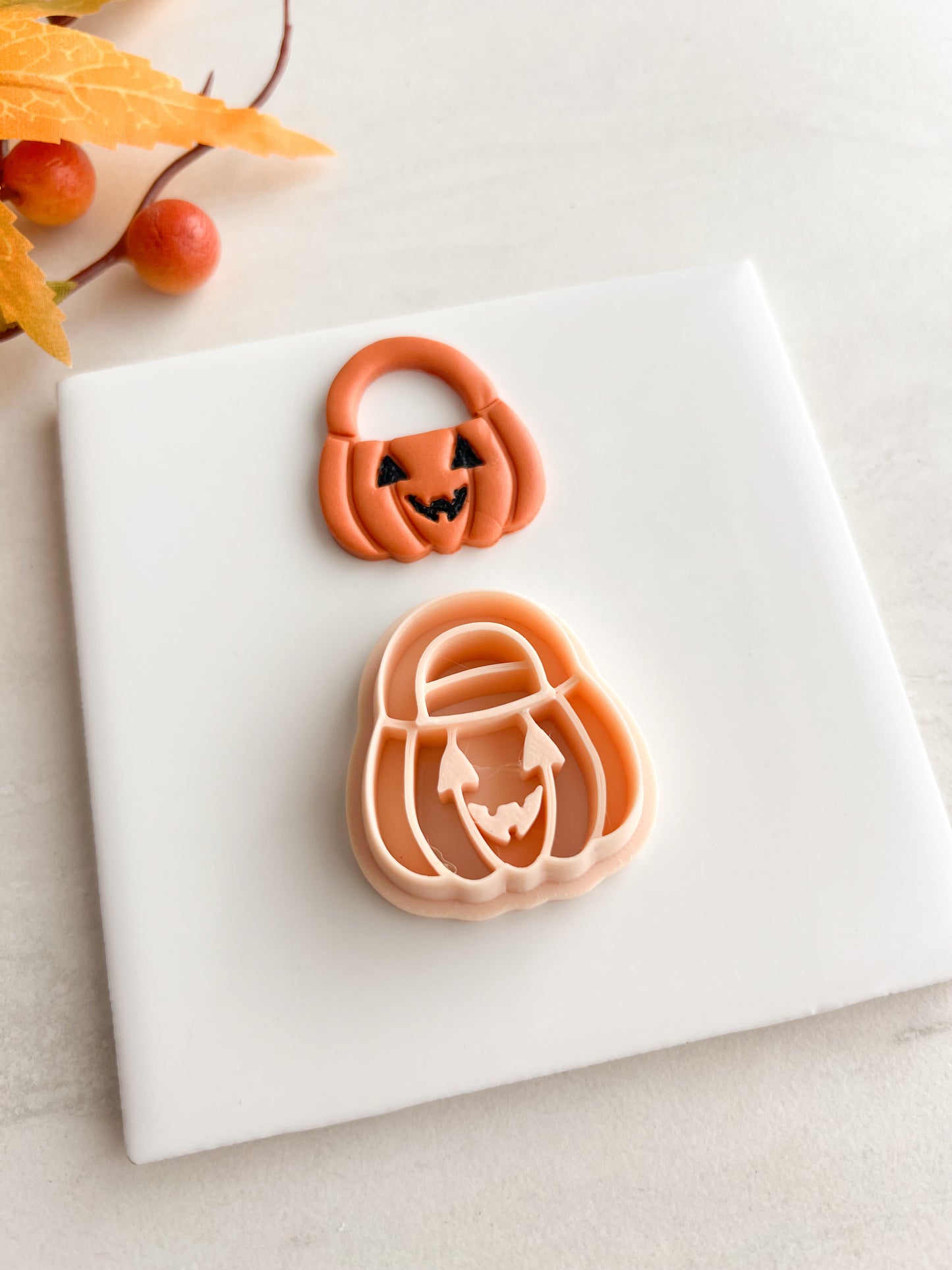 Trick or Treat Bucket No. 2 Clay Cutter | Trick or Treat Bucket Polymer Clay Cutter for DIY Halloween Earrings Spooky Jewelry and Handmade Halloween Accessories