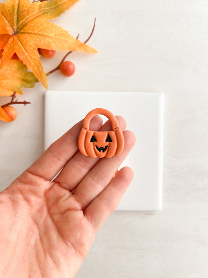 Trick or Treat Bucket No. 2 Clay Cutter | Trick or Treat Bucket Polymer Clay Cutter for DIY Halloween Earrings Spooky Jewelry and Handmade Halloween Accessories