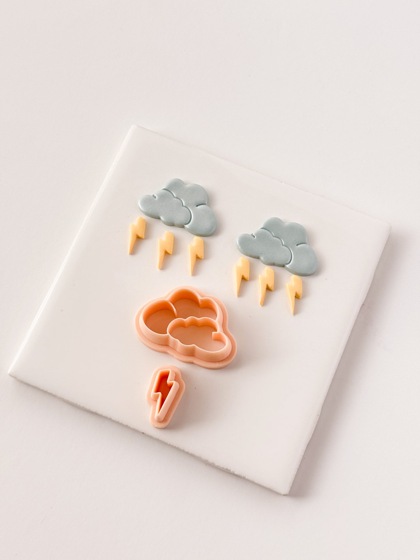 Cute Storm Cloud Dangle Clay Cutter | Storm Cloud Polymer Clay Cutter for DIY Weather Earrings Cute Jewelry and Handmade Rain-Themed Accessories