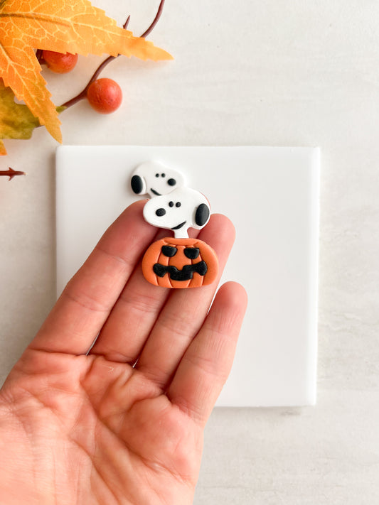 Snoopy Jack O Lantern Clay Cutter | Snoopy Jack O Lantern Polymer Clay Cutter for DIY Halloween Earrings Nostalgic Jewelry and Handmade Peanuts-Themed Accessories