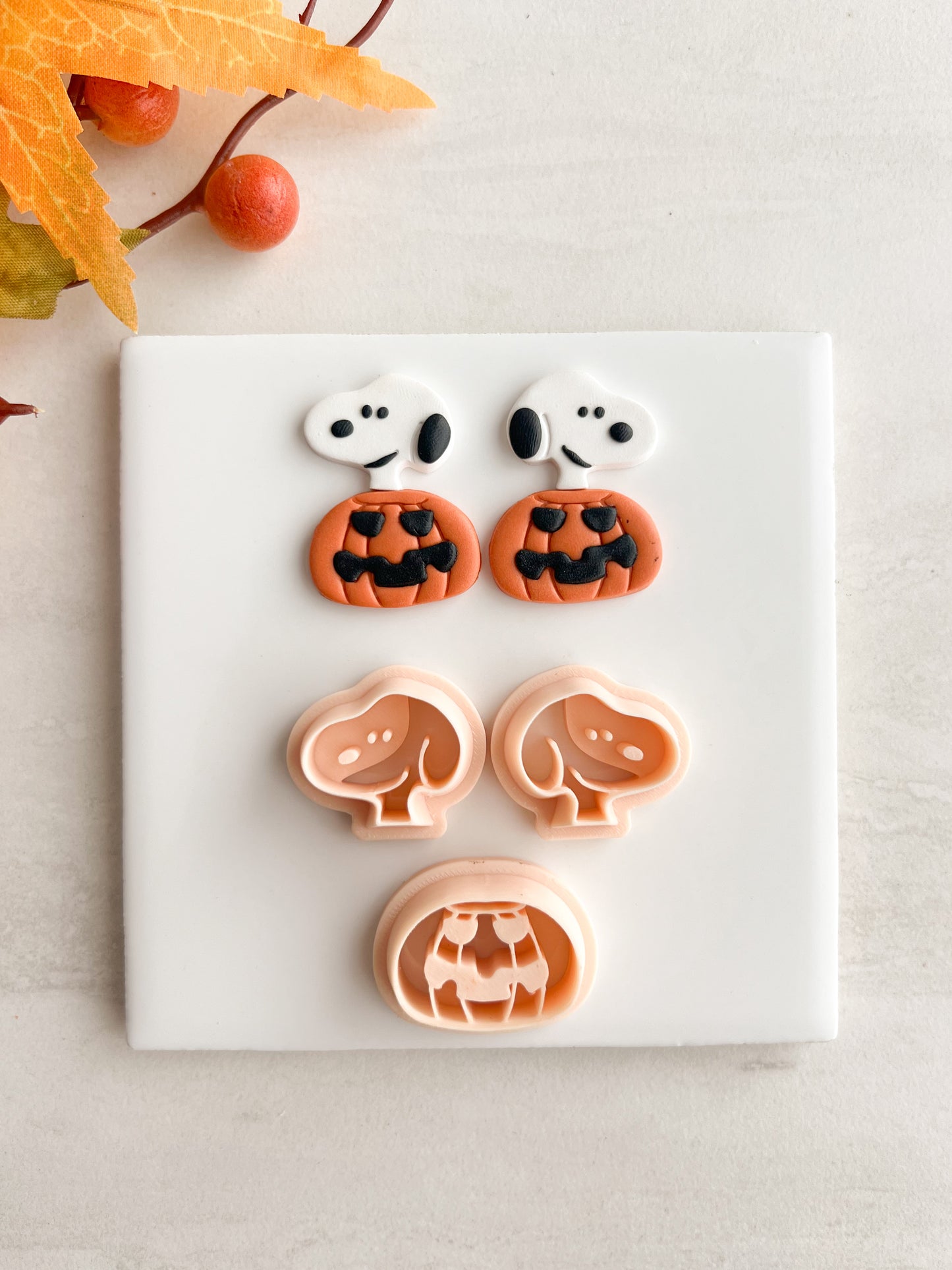 Snoopy Jack O Lantern Clay Cutter | Snoopy Jack O Lantern Polymer Clay Cutter for DIY Halloween Earrings Nostalgic Jewelry and Handmade Peanuts-Themed Accessories