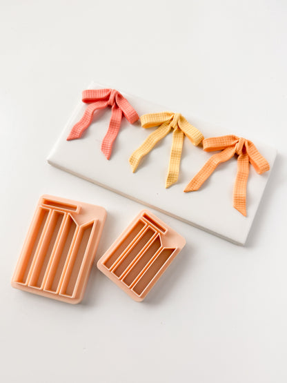 Coquette Builder Bow No. 11 Clay Cutter | Coquette Bow Polymer Clay Cutter for DIY Fashion Earrings Romantic Jewelry and Handmade Vintage Accessories
