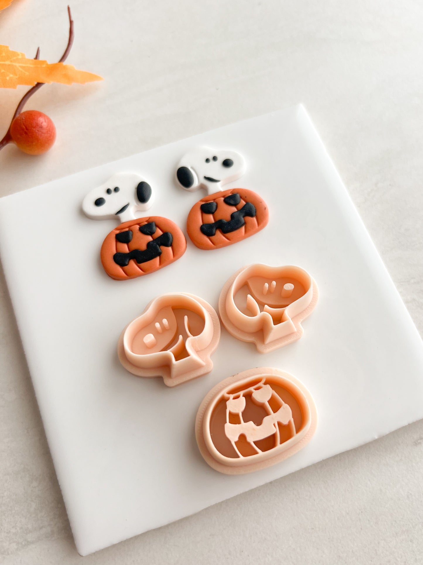 Snoopy Jack O Lantern Clay Cutter | Snoopy Jack O Lantern Polymer Clay Cutter for DIY Halloween Earrings Nostalgic Jewelry and Handmade Peanuts-Themed Accessories