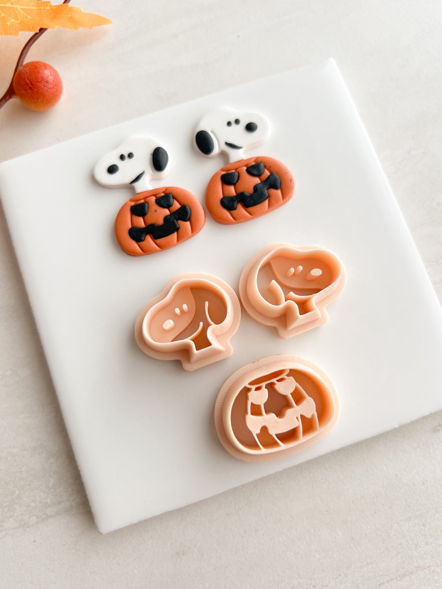 Snoopy Jack O Lantern Clay Cutter | Snoopy Jack O Lantern Polymer Clay Cutter for DIY Halloween Earrings Nostalgic Jewelry and Handmade Peanuts-Themed Accessories