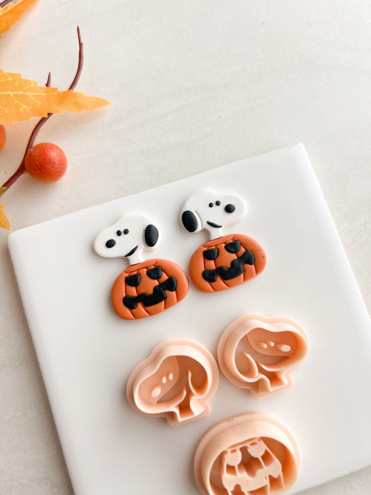Snoopy Jack O Lantern Clay Cutter | Snoopy Jack O Lantern Polymer Clay Cutter for DIY Halloween Earrings Nostalgic Jewelry and Handmade Peanuts-Themed Accessories