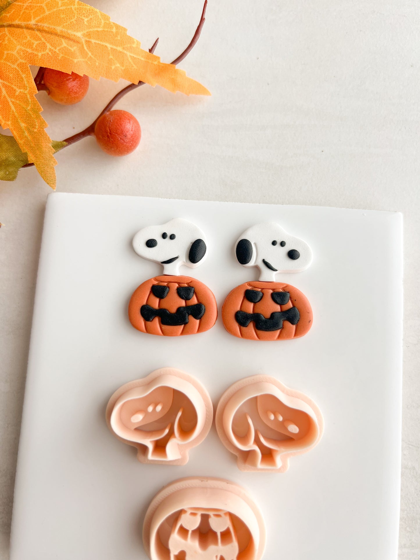 Snoopy Jack O Lantern Clay Cutter | Snoopy Jack O Lantern Polymer Clay Cutter for DIY Halloween Earrings Nostalgic Jewelry and Handmade Peanuts-Themed Accessories